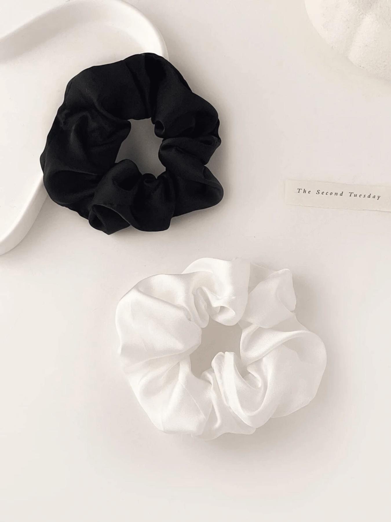 Vintage Satin Hair Tie, Minimalist French Curl Hair Band, Unique Women's Accessory, Essential Fall Fashion Item