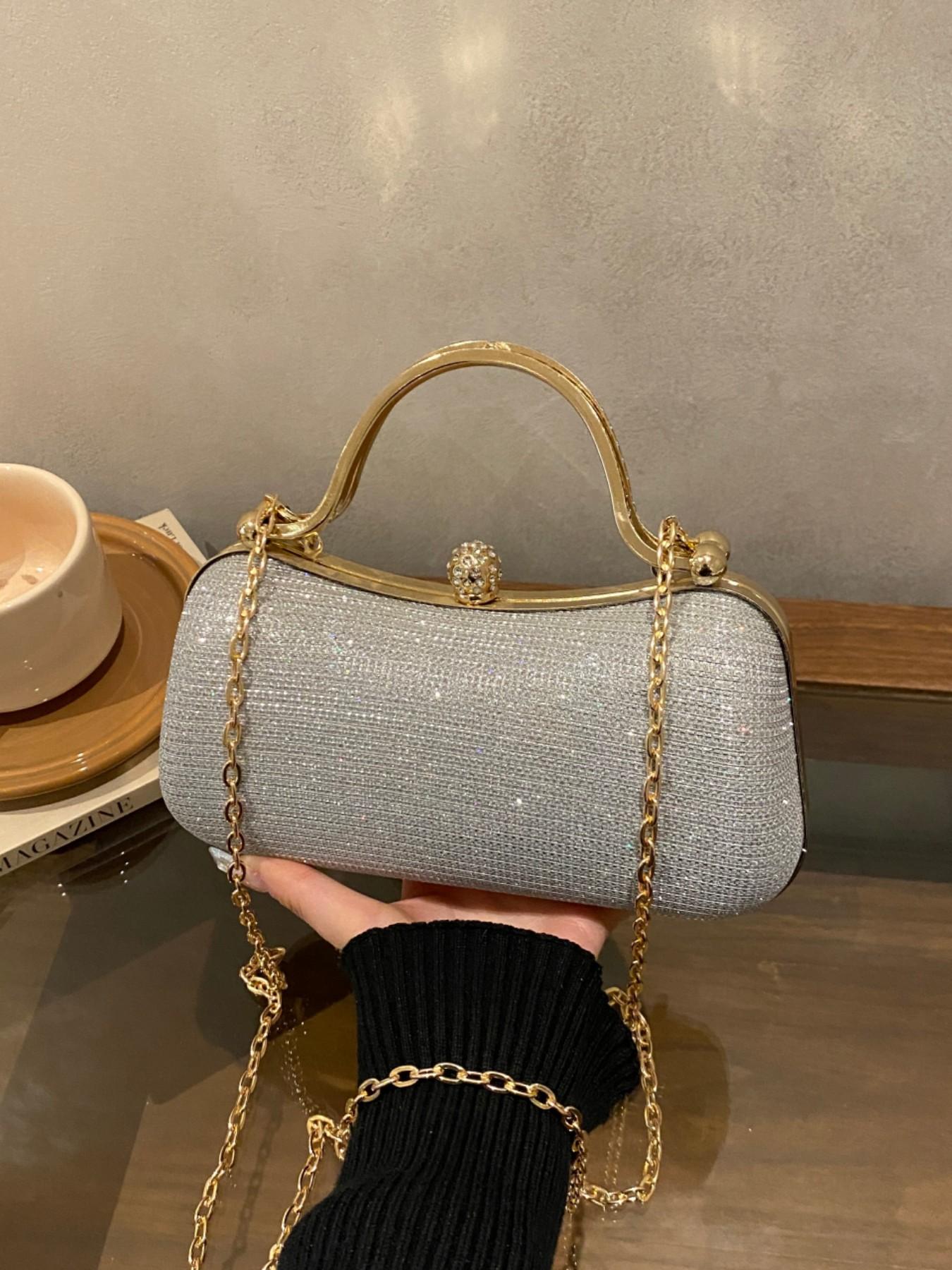 Elegant Rhinestone Bridal Bag, Sparkling Shoulder Clutch, Unique Design Party Evening Bag for Women, Perfect for Weddings & Events