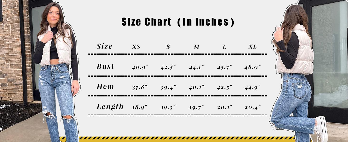 SCUSTY Women's Lightweight Sleeveless Cropped Puffer Vest Zip-Up Stand Collar with Gilet Pockets SCUSTY Women's Lightweight Sleeveless Cropped Puffer Vest Zip-Up Stand Collar with Gilet Pockets