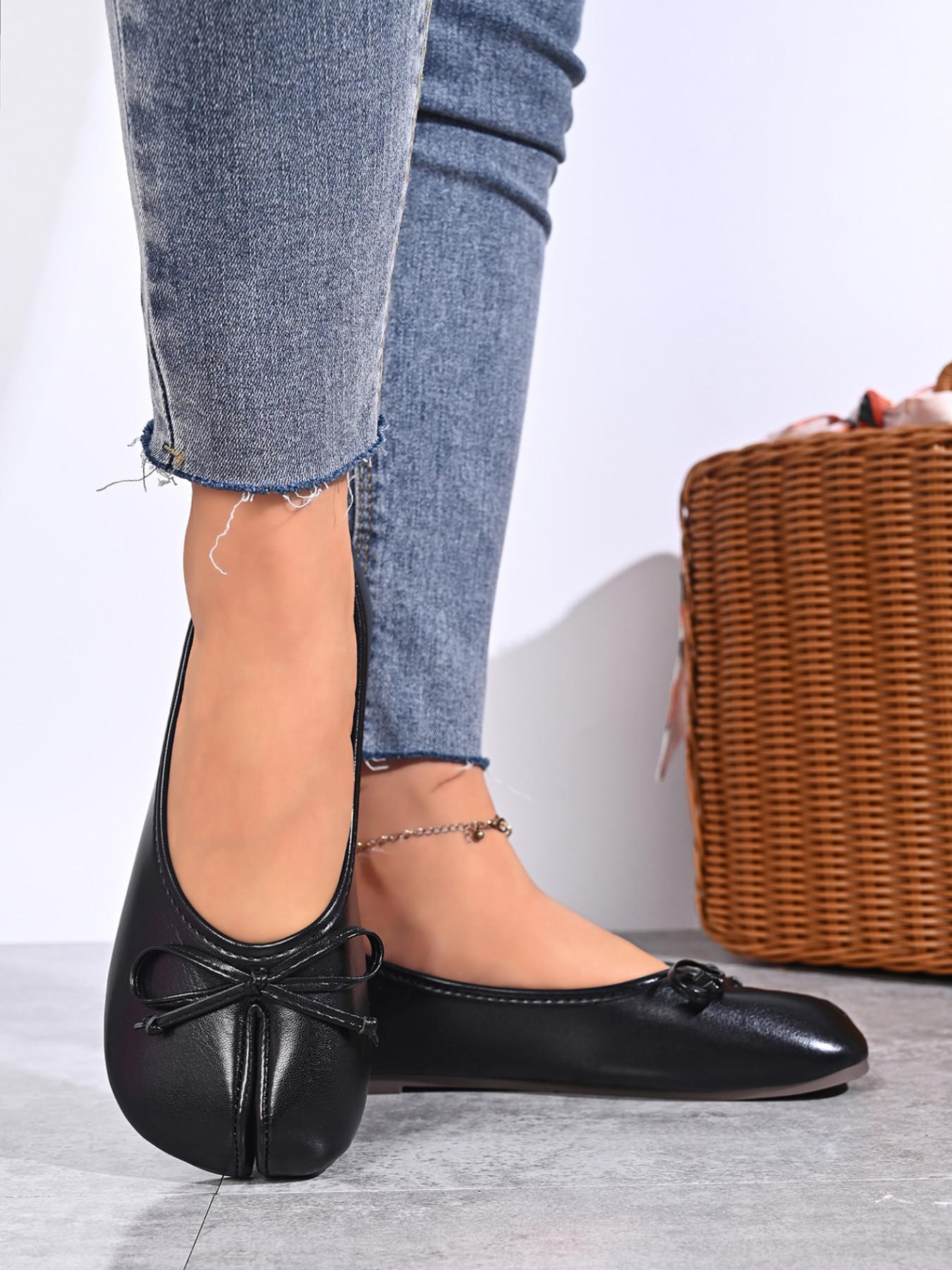 Women's Open-Toe Fashion Leather Shoes, Spring New French Classic Ballet Flat, Super Comfortable Casual Shoes, Ideal for Travel and Daily Wear-