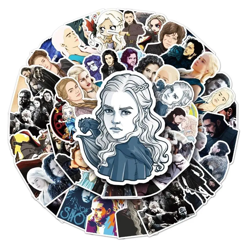 50pcs American TV Series Game of Thrones Graffiti Stickers Suitcase Stationery Laptop Computer Guitar Cell Phone Decorate Decals