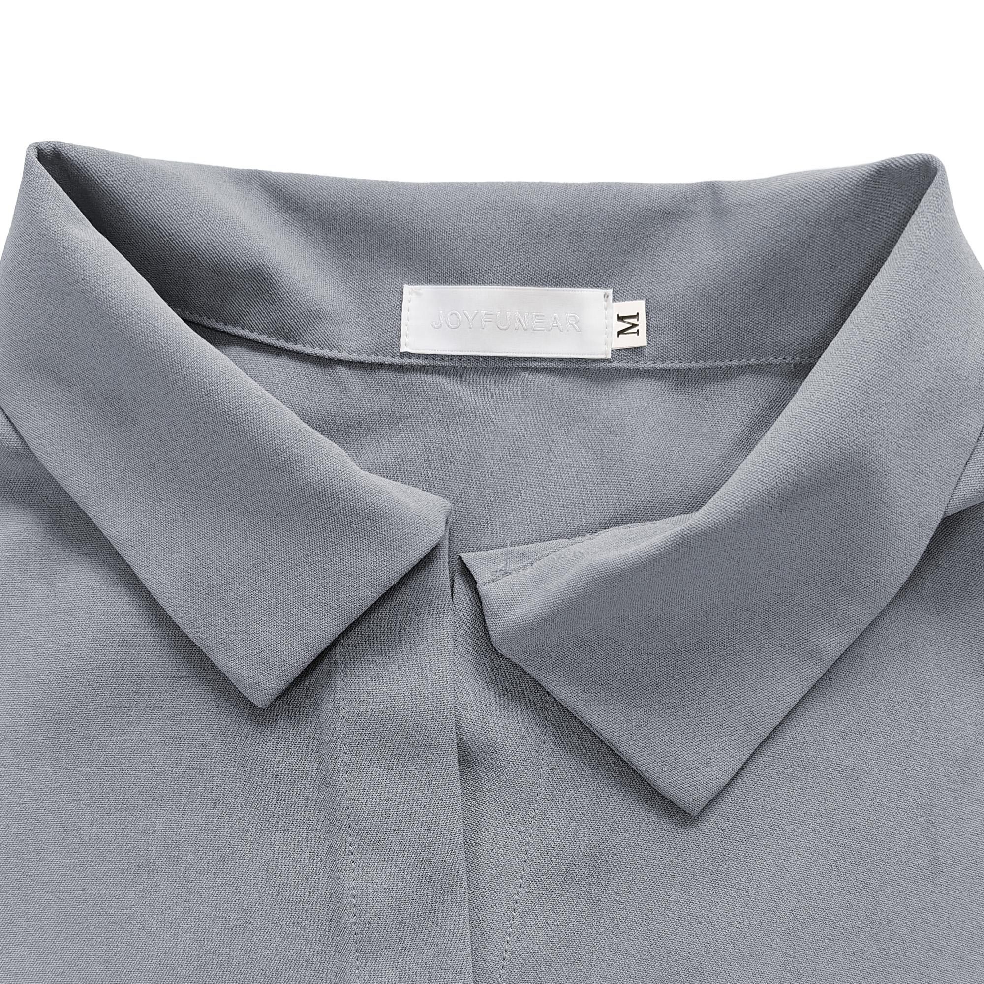 [US shipping]Joyfunear Women's Collared Shirt & Wide - Leg Pants Loungewear Set