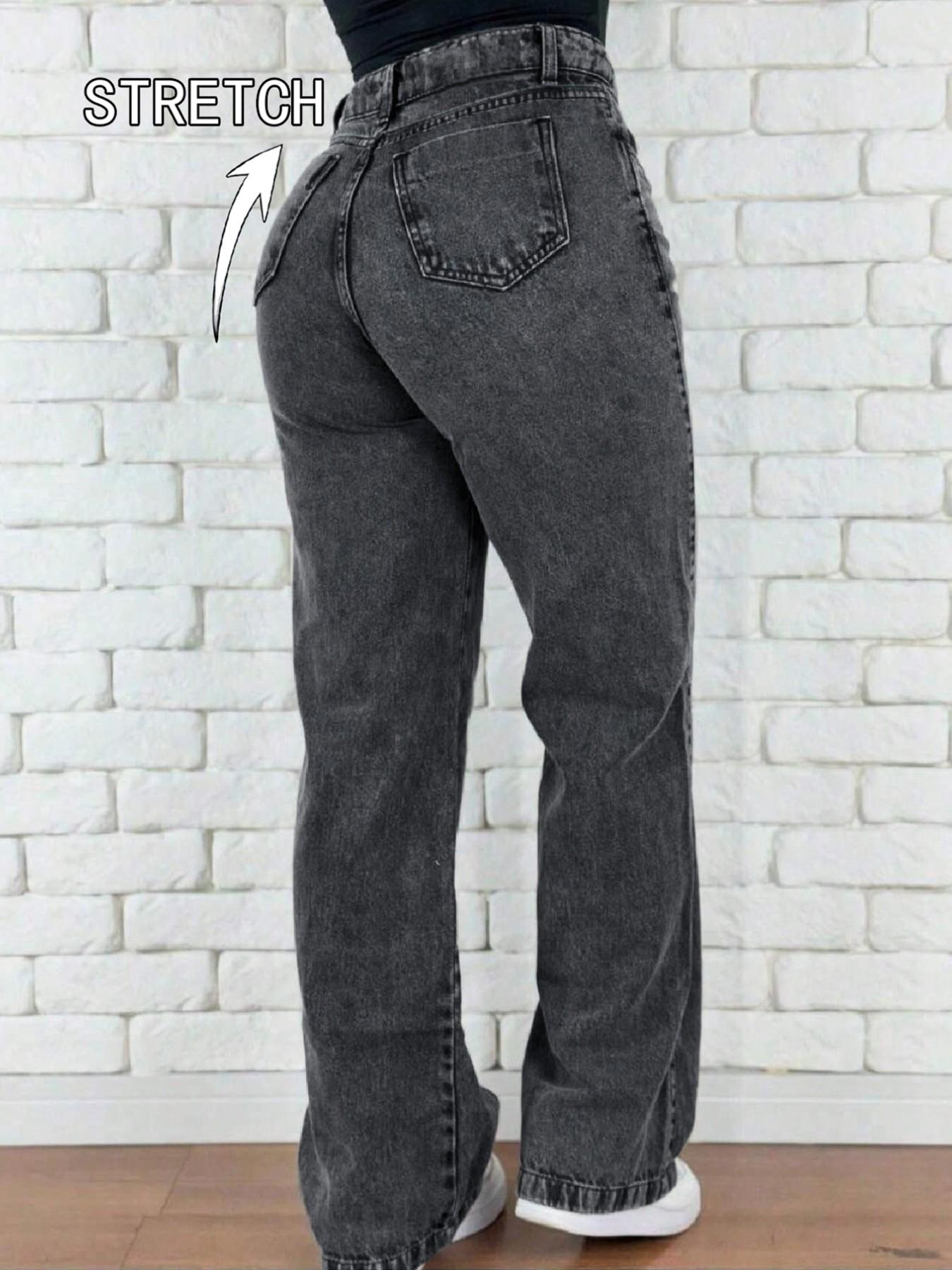 Ezwear Women's High Waist Wide Leg Jeans, Casual Comfortable Fit, Perfect for Daily Wear, Fashion Trendy Ladies' Clothing