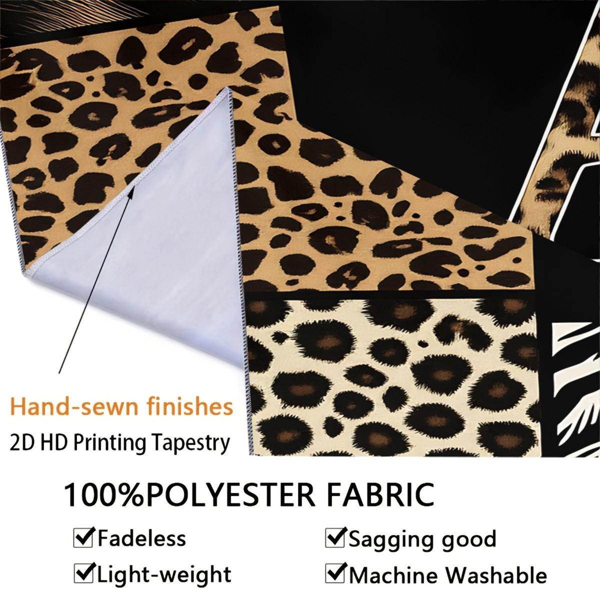 Animal Print Monogram Wall Tapestry, Leopard Zebra Tiger Initial Wall Hanging for Bedroom Dorm, Home Decor Gift for Animal Lovers Animal Print Monogram Wall Tapestry, Leopard Zebra Tiger Initial Wall Hanging for Bedroom Dorm, Home Decor Gift for Anim