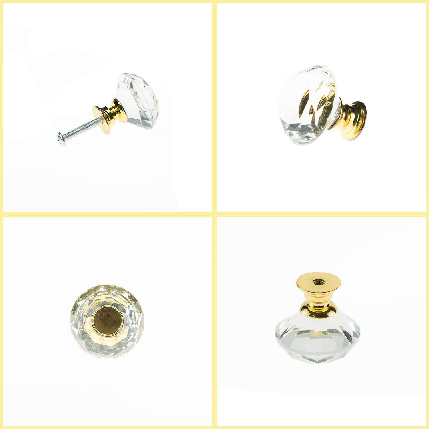 6 Pack Drawer Pulls and Knobs -  Dresser Handles with Screws (30 mm, )