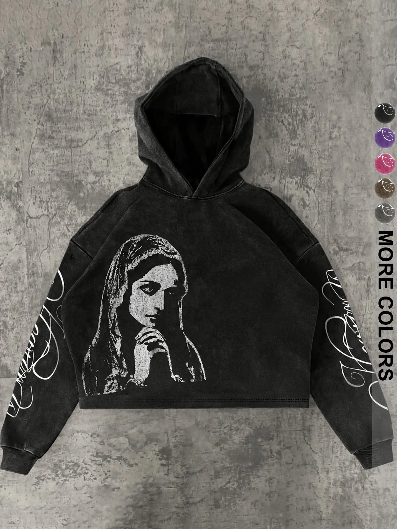 Men's Angel Graphic Print Hooded Sweatshirt, Casual Long Sleeve Pullover, Comfortable and Stylish, Perfect for Daily Wear