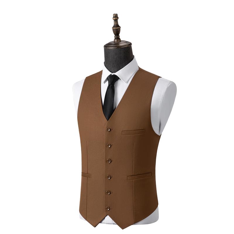 Mens Suit 3 Piece Set Wedding Groomsmen Suit for Men Two Buttons Suits Set Solid Jacket Vest Pants