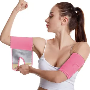 Sauna Sports Arm Sleeves, Neoprene Compression Sweat Arm Trimmer, Sporty Plain Design, Ideal for Gym Workout & Outdoor Activities