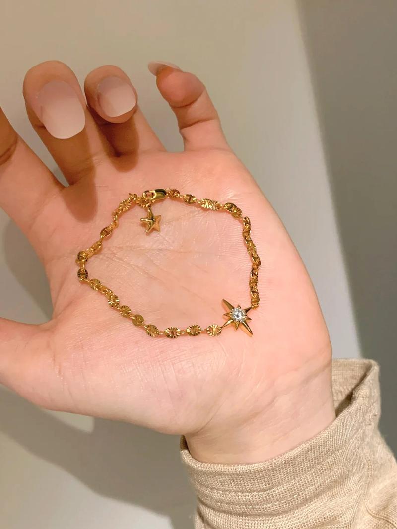 Elegant Zirconia Star Bracelet for Women, Stylish Daily Party Accessory, Versatile and Chic Gift Idea, Fashionable Ladies' Jewelry