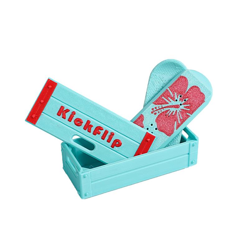 Magnetic Kickflip Fidget Slider Toy for Adults Mini Flip Fingerboard Skateboard with Storage Crat Portable,Office Desk Toys