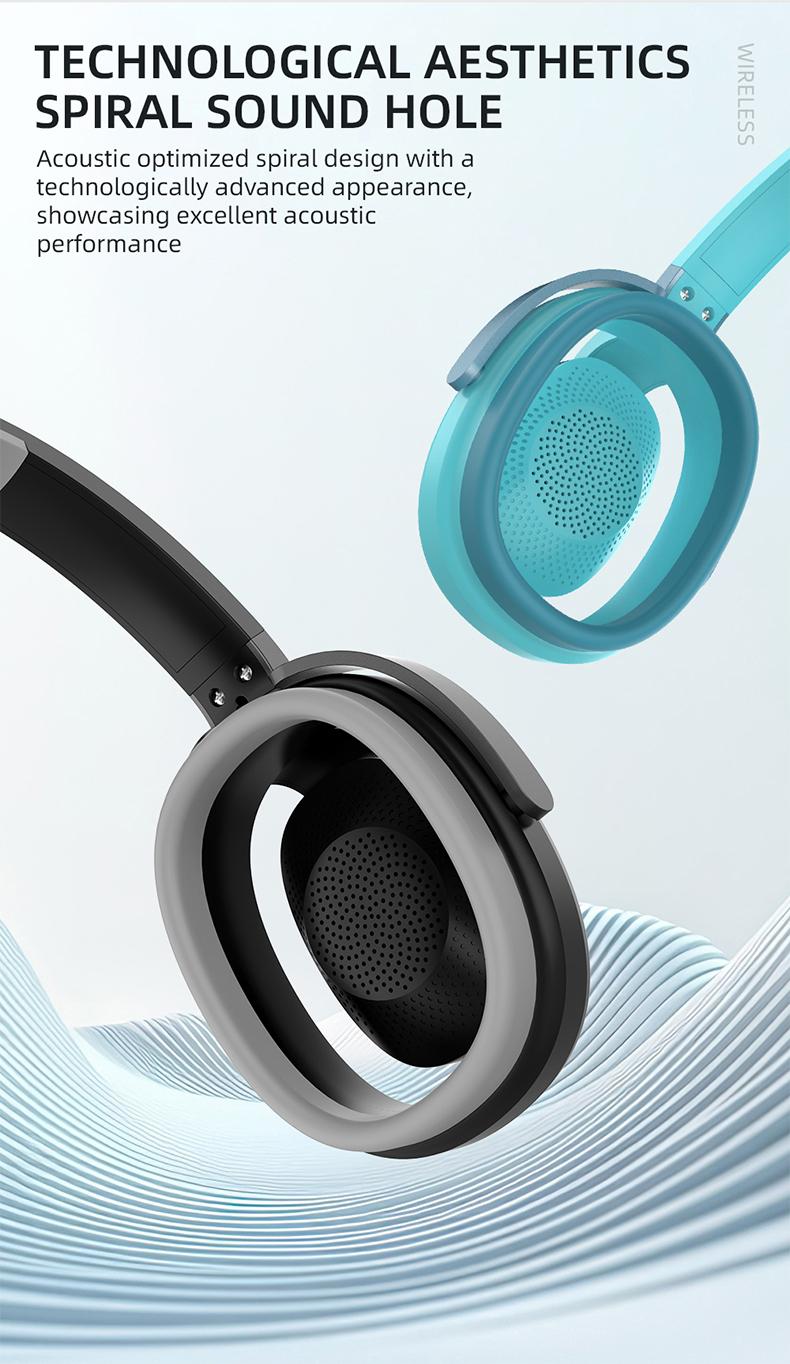 PAXA ZW-083 Headset Bluetooth Headphones，Hollow Earphone Design,Outstanding Acoustic Performance Balance Technology,  Low-Latency Sound Image Synchronization, Bluetooth 5.4 Stable Version, 30-Hour Battery Life, Suitable For Work Or Outdoor Activities.