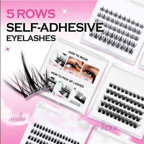 Sunny Thick&Curly Segmented Eyelashes,Natural Look,Individual Eyelash Cluster Makeup Cosmetic