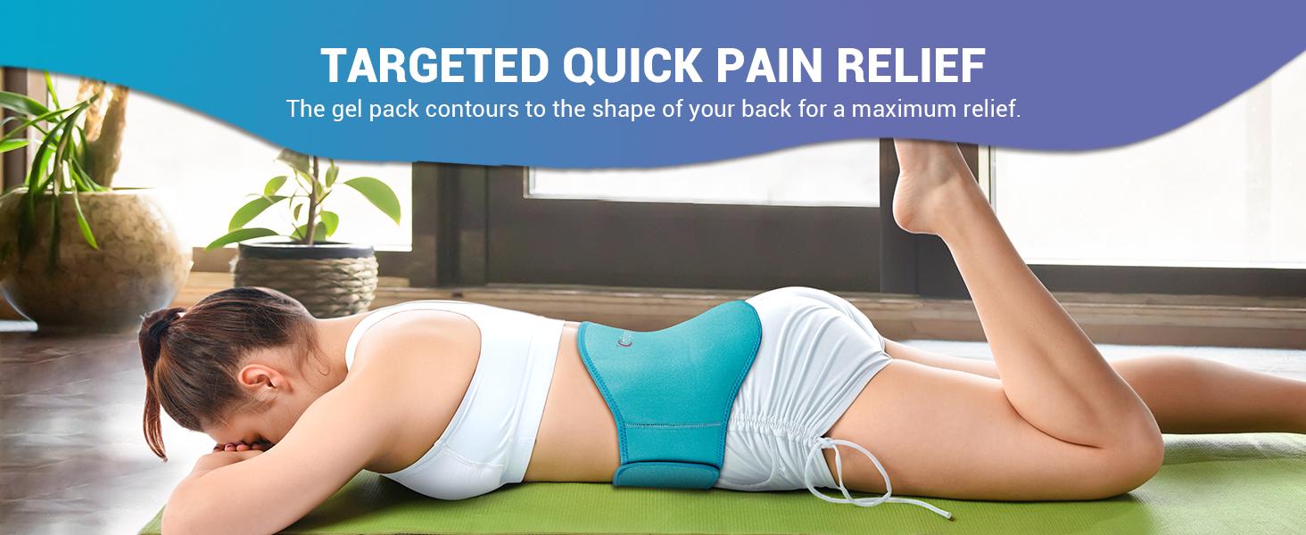 Ice Pack for Back Pain 2 Packs, Reusable Gel Lower Back Wrap, Hot Cold Compression for Lower Lumbar, Waist