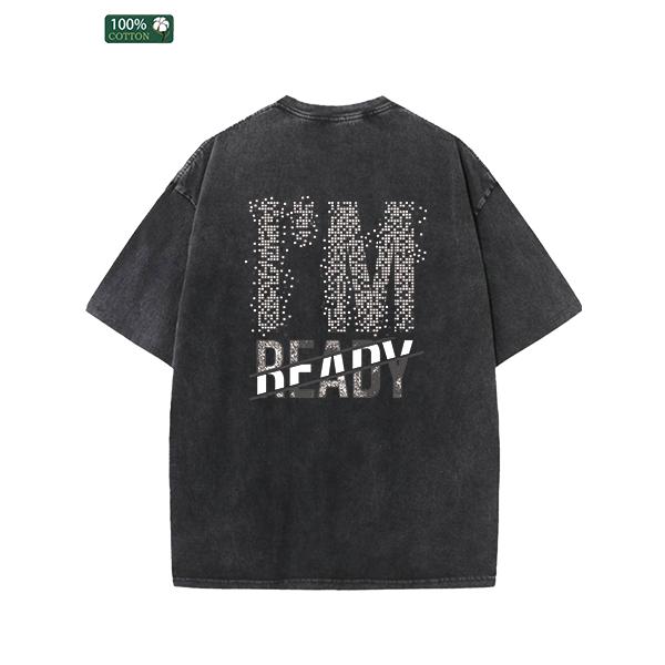 All-Season Men's Tshirts, Printed Men's Fashion, High-quality Heavy Washed Tee, Round Neck Loose Large Size Men's Short Sleeves Graphic Top.