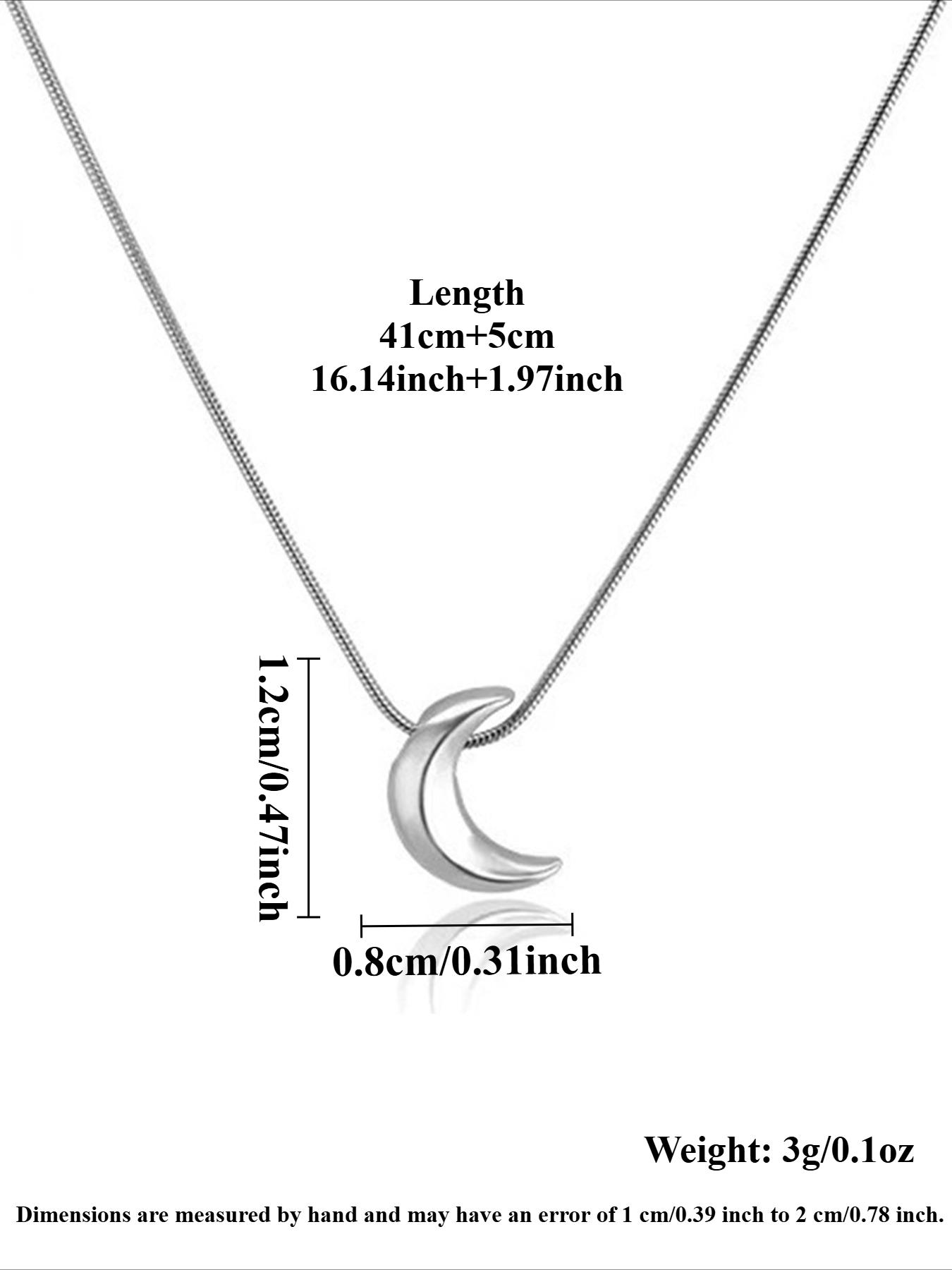 Minimalist Snake Bone Chain Moon Pendant Necklace, Trendy Fashion Y2K Women's Versatile Party Commute Jewelry, Stylish All-Occasion Accessory, Modern Versatile Accessories, Elegant Necklace