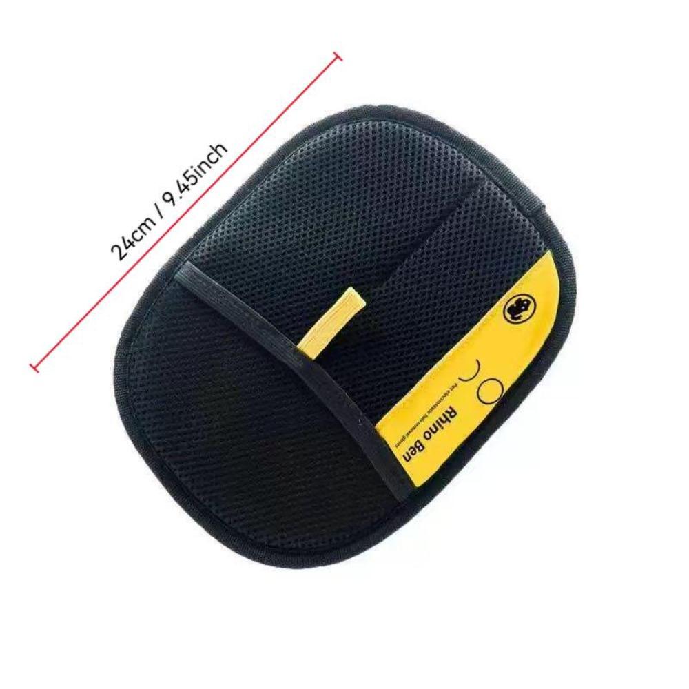 Upgraded large-sized pet static hair removal gloves | Black cat grooming gloves with yellow accents, efficiently removing hair and fuzz