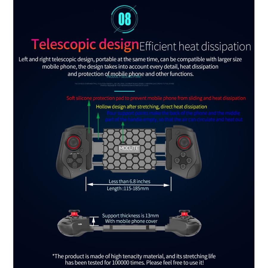 Wireless Game Controller Compatible with iPhone & Android, 1 Count Wireless Bluetooth-compatible Mobile Gamepad, Game Controller for Android & IOS 13.4, Mobile Gaming Controller