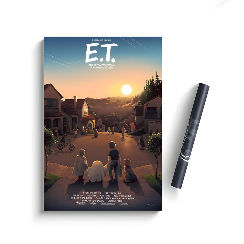 Alien Movie Retro Poster Self-Adhesive Waterproof Art Sticker, Aesthetic Minimalist Wall Poster for Coffee Shop, Bar & Home Room Decor