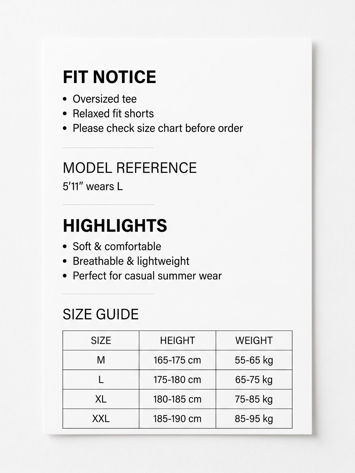 Men's Oversized 2-Piece Summer Set - Lifestyle