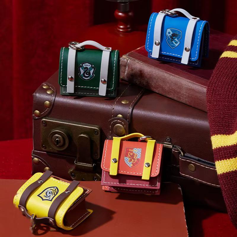MINISO Harry Potter Inspired College Leather Headphone Case - Gryffindor, Slytherin, Ravenclaw, Hufflepuff, suitable AirPods