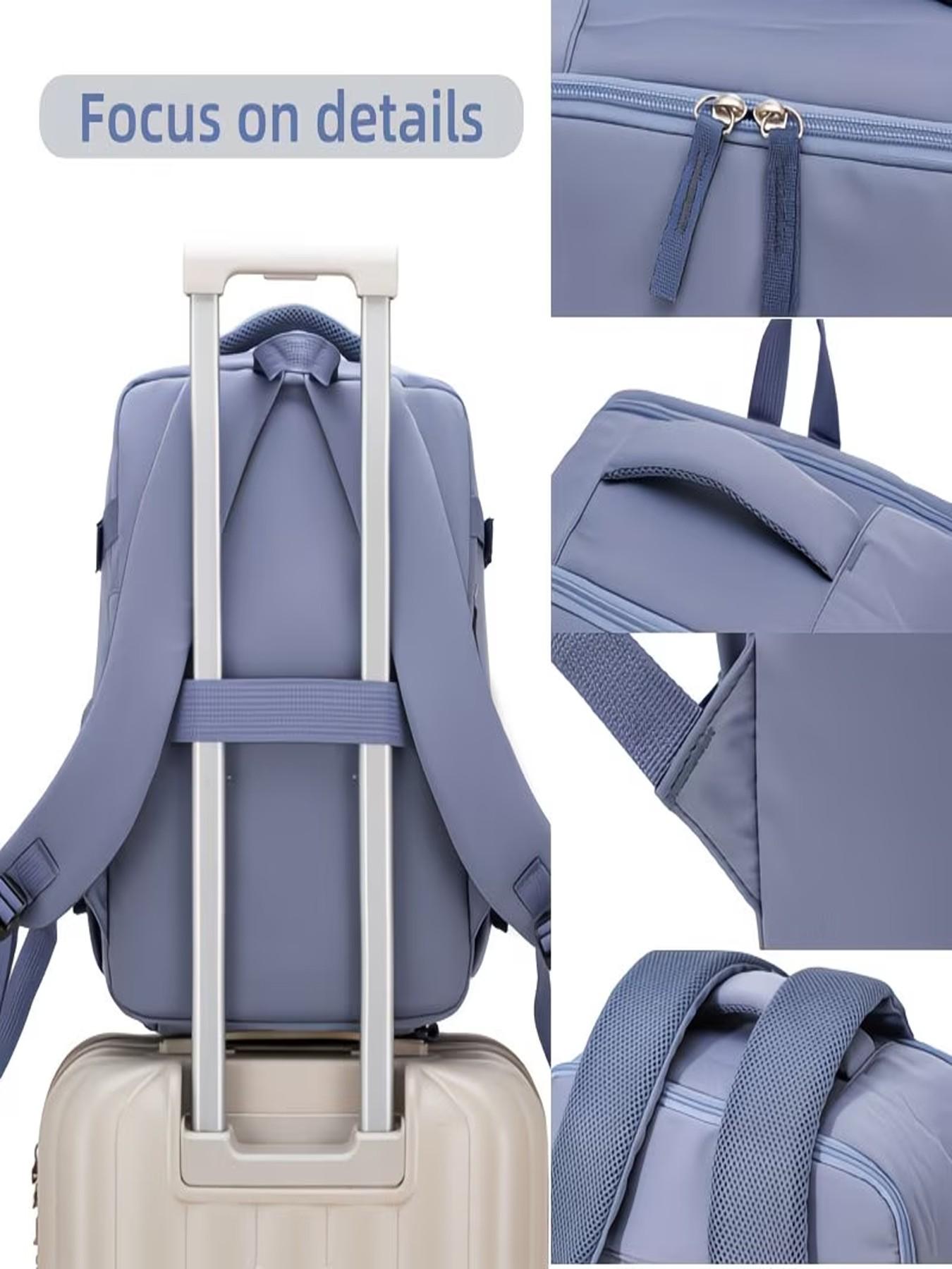 Women's 40x30x20cm Carry On Travel Backpack, Wizz Air Approved Luggage, Shoe Compartment, Laptop Bag, Hiking, Outdoor, Business Use