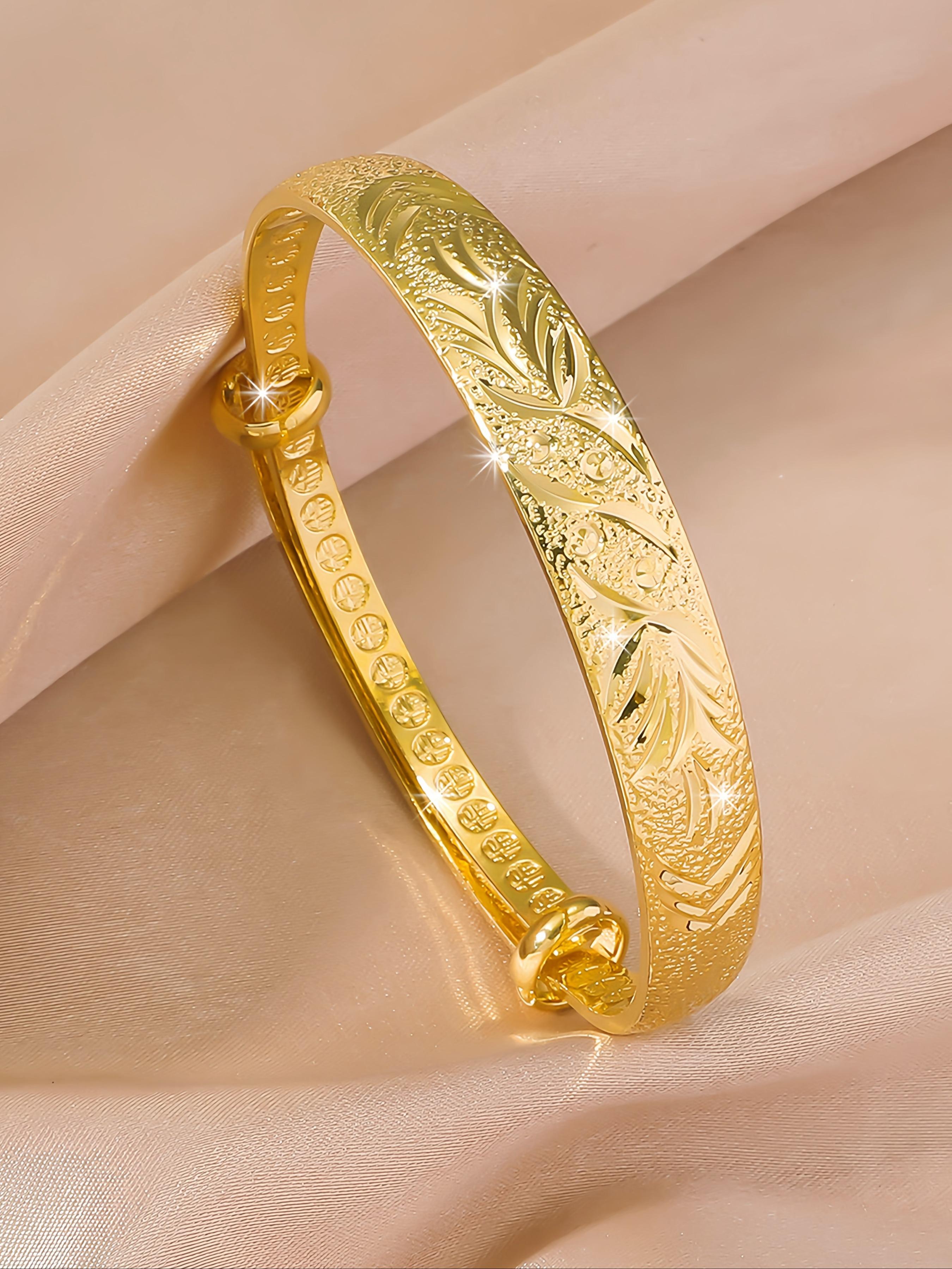 Phoenix Tail Printed Bracelet, Adjustable Copper Plated Jewelry, Exquisite Gift for Women, Valentine's Day & Wedding Accessory, Bracelets Jewelry