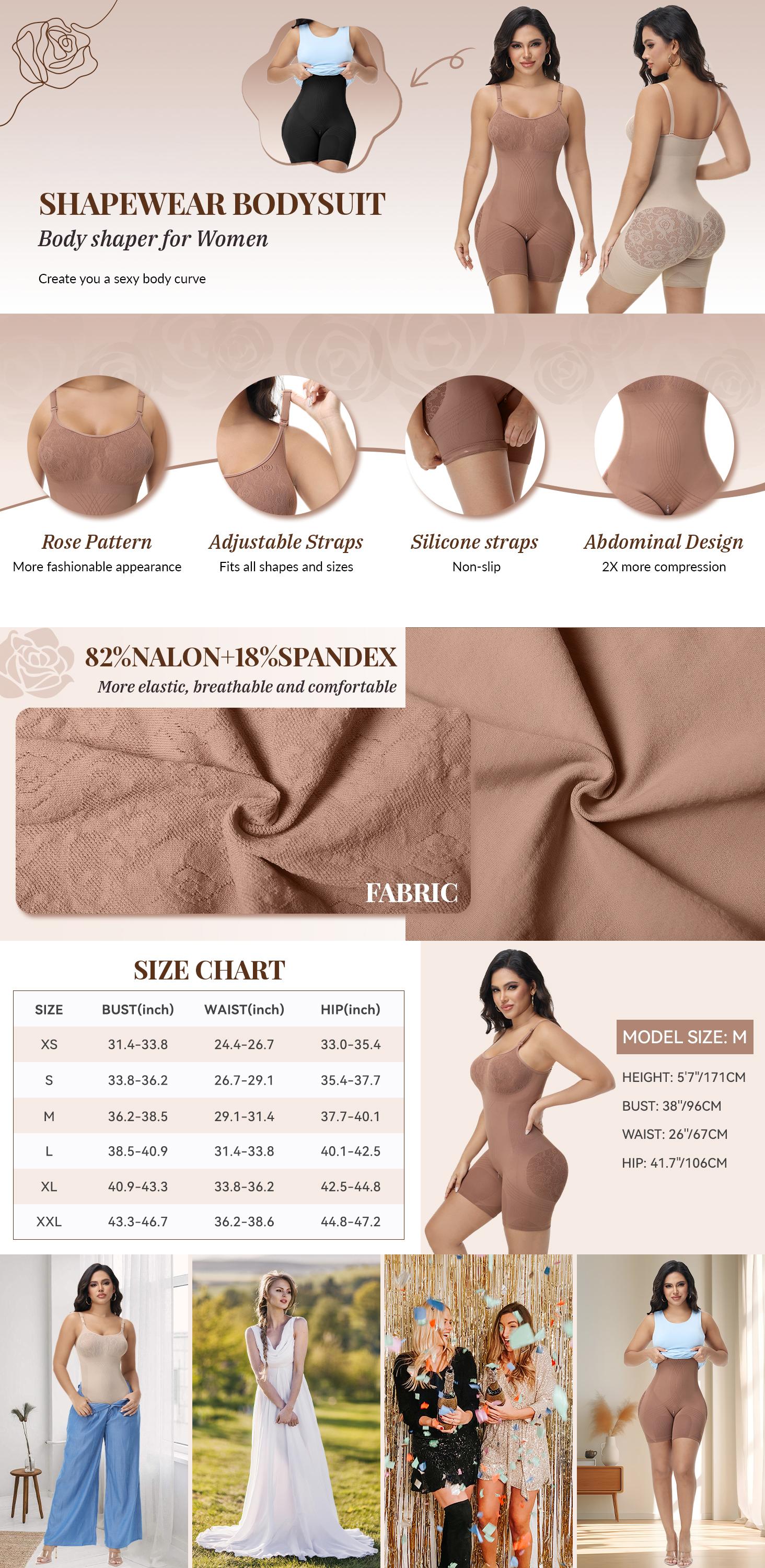 Shapewear Bodysuit Shorts Tummy Control Seamless Full Bodysuits Butt Lifting Faja Colombianas Adjustable Straps
