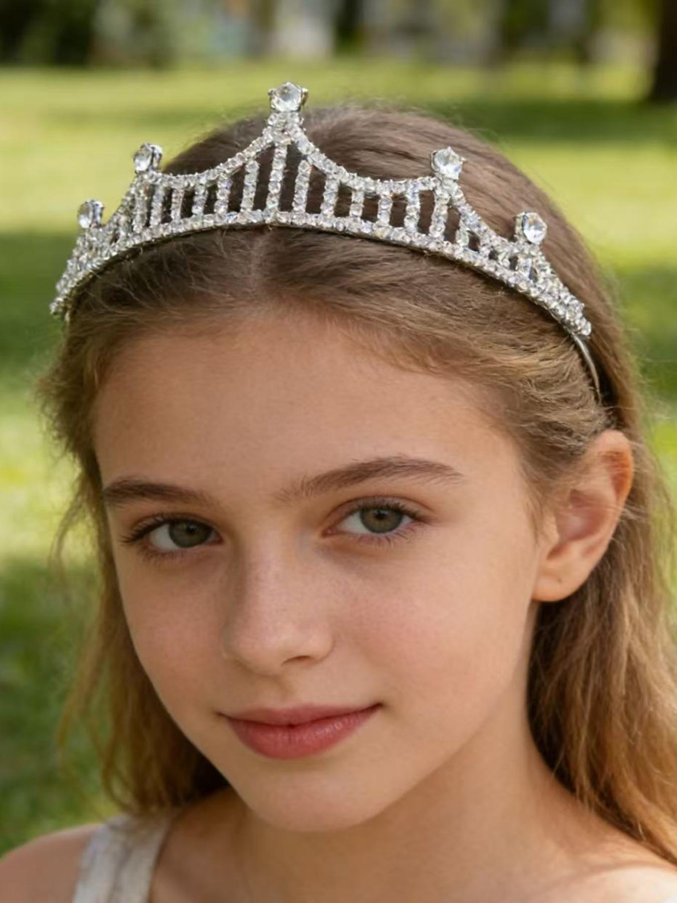 Adjustable Rhinestone Crown Headband, Non-Slip & Comfortable, Elegant Hairpiece for Weddings, Prom & Daily Wear, Tiktok Shop