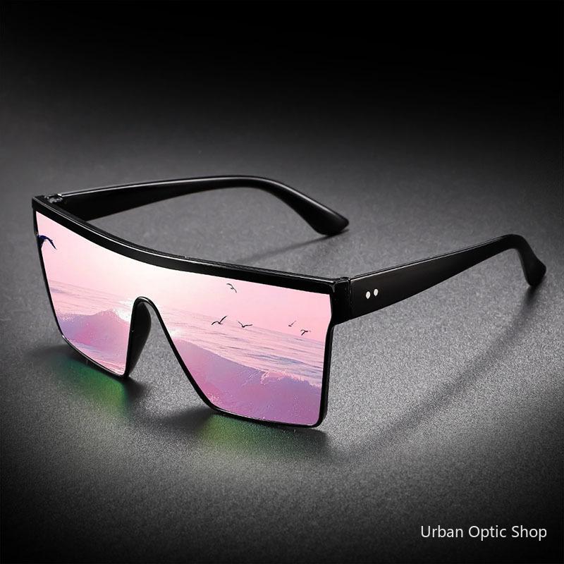 4 Pack Oversized Goggle Sunglasses for Women Men One Piece Shield Eyewear, Large Flat Top Anti Glare Driving Glasses, Trendy UV400 Protection Shades, Summer Outdoor