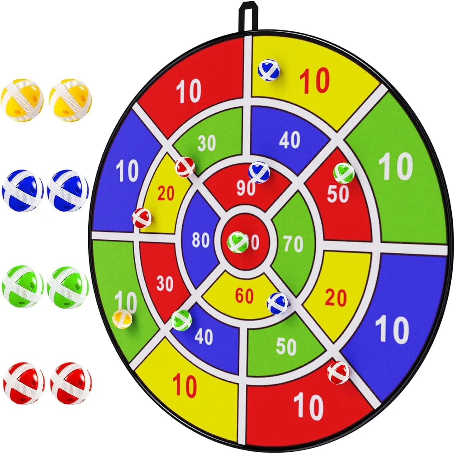26" Large Dart Board,  Eight balls in random colors,Dart Board with Sticky Balls, Boys Toys, Indoor/Sport Outdoor Fun Party Play Game Toys, Birthday Gifts for Boys&Girls ,Comes with one hook