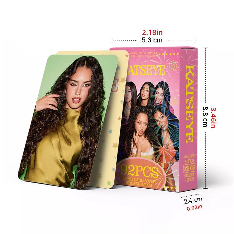 K-Pop Girl Group 3-Inch Double-Sided Lomo Card Decorative Photo Stickers, Fan Collection Accessories, Cross-Border Merchandise