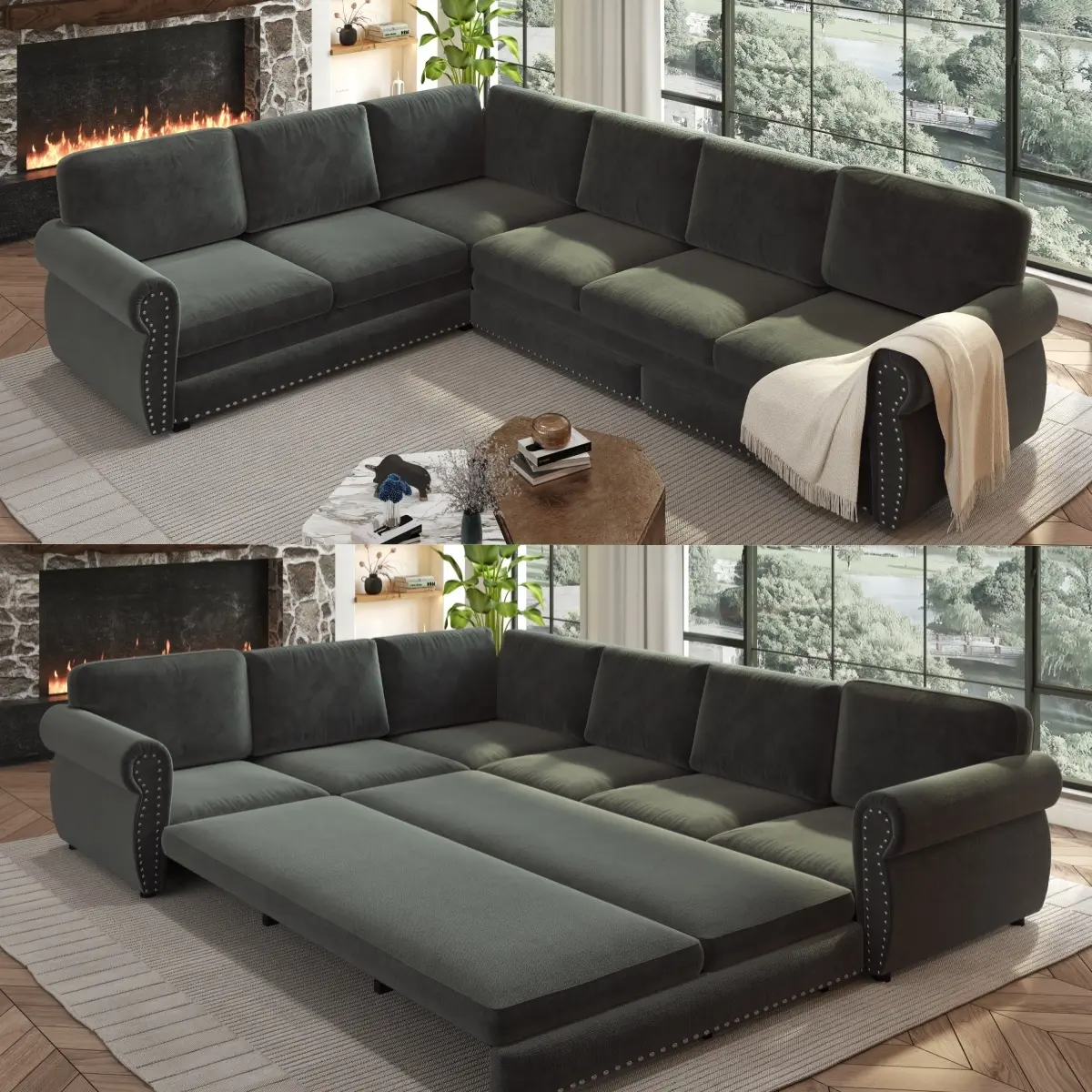 6 Seat  Dark Gray
