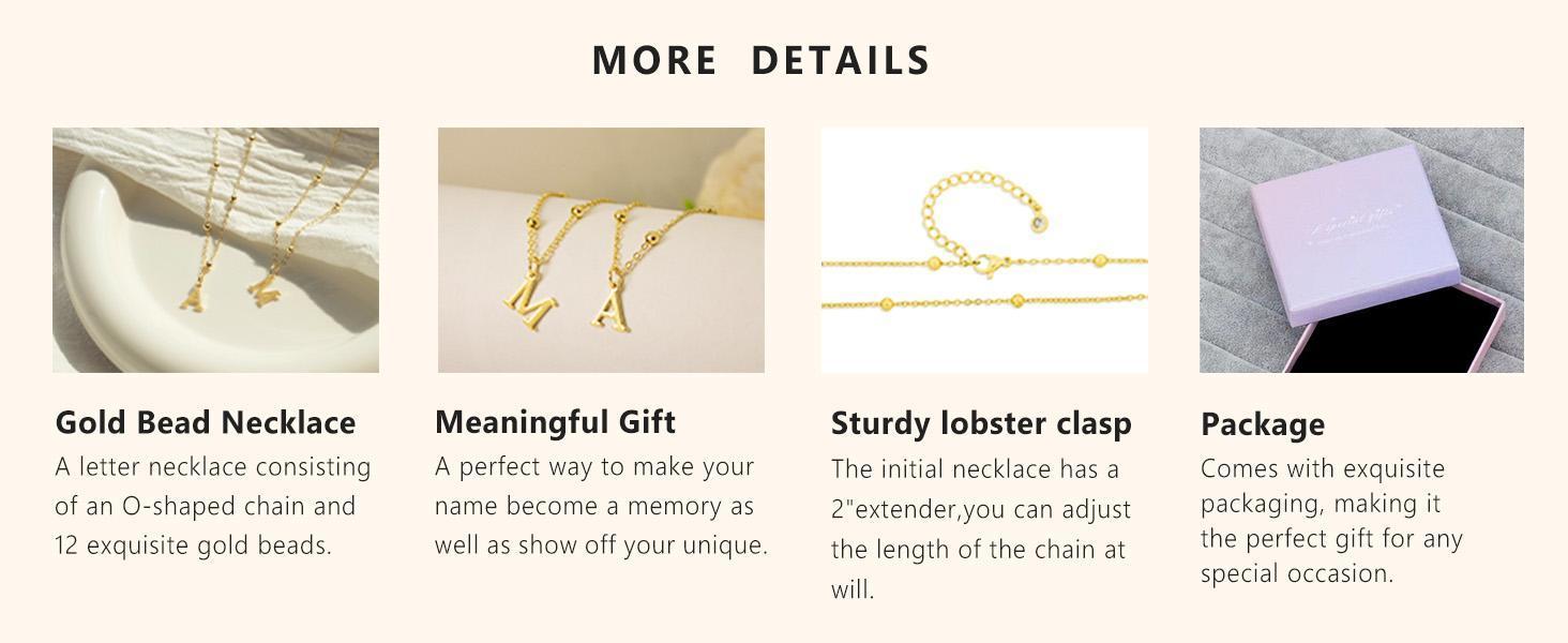 Mothers Day Gifts - Initial Necklaces for Women, Dainty A-Z Pendant Letter Charm Necklace Personalized Name Necklaces for Women Trendy Jewelry Gift