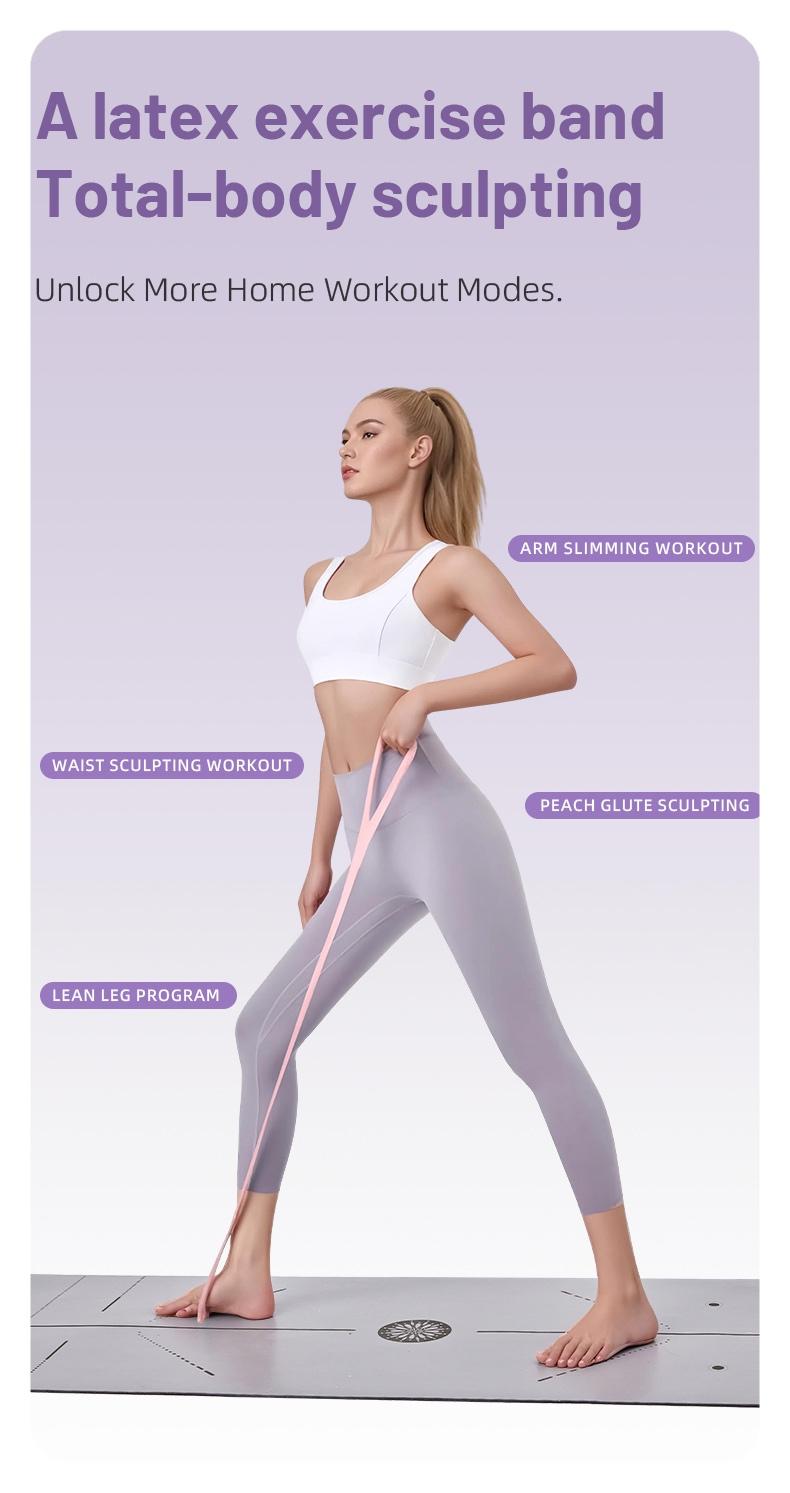 L2 Resistance Bands Figure 8 Exercise Bands for Women Silicone Material Expander Band Back toning Arms Chest Home Gym Yoga Equipment Quick Workout for Muscle Toning Physical Therapy Stretching Gear