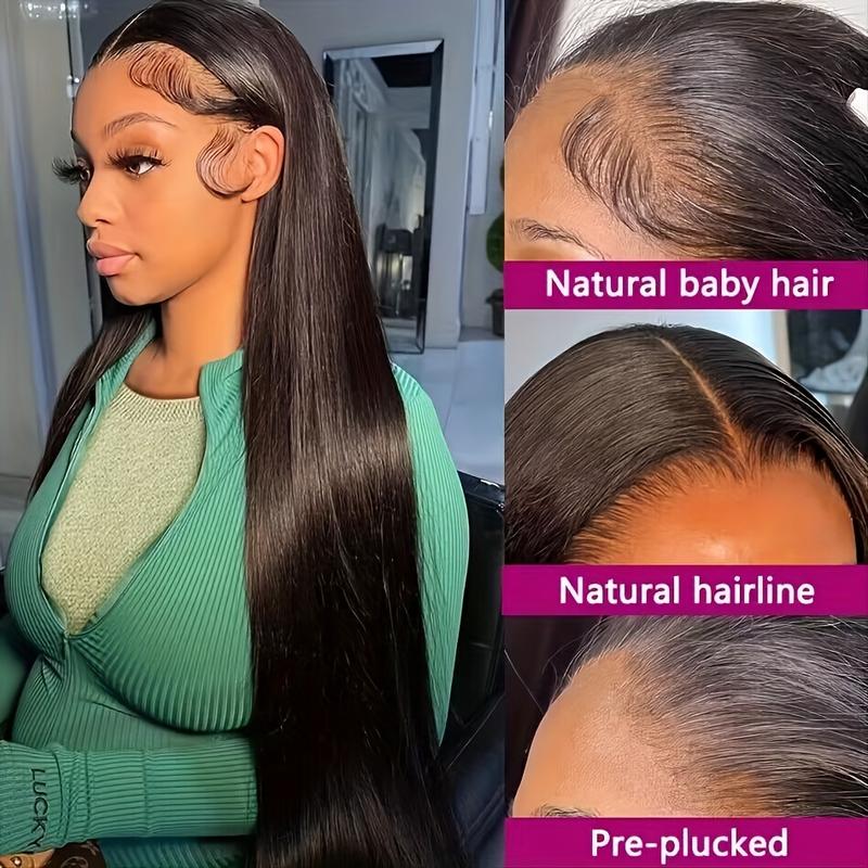 Bling Hair HD Transparent Lace Front Real Hair Wig 13x4 Straight Frontal Wig Pre Plucked 180% Density For Women Fast Delievery