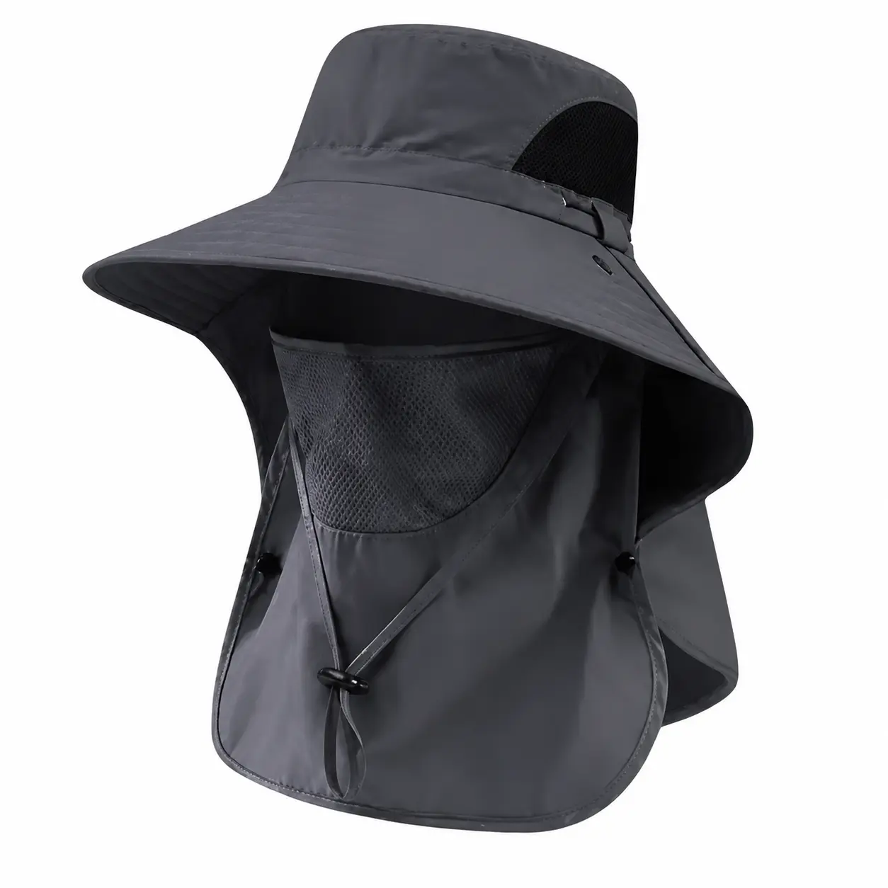 Unisex Premium Fishing Hat with UPF 50+ UV Protection, Adjustable Wide Brim, Integrated Neck Flap, Breathable Mesh Panels, Lightweight Quick-Dry Fabric for Outdoor Angling, Hiking, Outdoor Wear