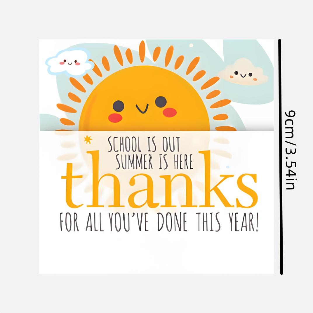 10 Teacher Appreciation Gift Tags, School Break Summer Theme, Beach Towel Labels, End of Semester, Teachers' Day Gifts