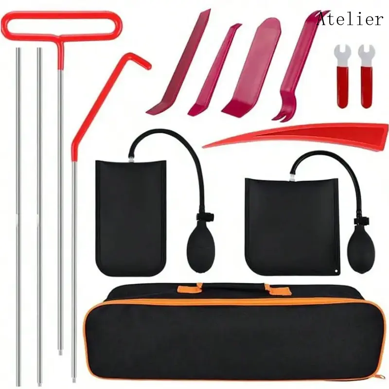Emergency Car Unlock Tool Kit - Auto Repair Tools, Vehicle Lockout Emergency Kit with Puller