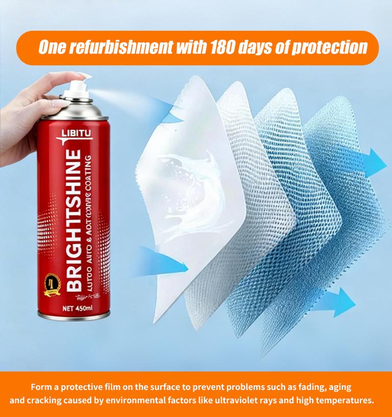 LIBITU Car Interior Protectant Spray 450ML Ultra-Protect Dashboard Wax Restore Shine Brazilian Carnauba Formula Waterproof Shield
