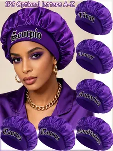 Twelve Constellations Smooth Satin Daily Hair Care Sleep Cap, Sleeping Bonnet, Sleep Bonnets, Lightweight & Breathable, Protect Hair and Reduce Friction, Anti-Frizz Unisex Hat, Prevent Hair Tangling