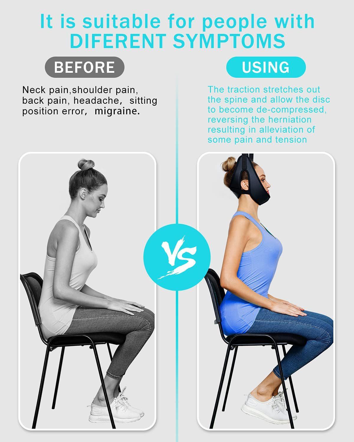 Neck Relaxation Stretching Cervical Traction Strap Home Door Suspension Portable Neck Hammock Neck Massage Decompression Stretcher