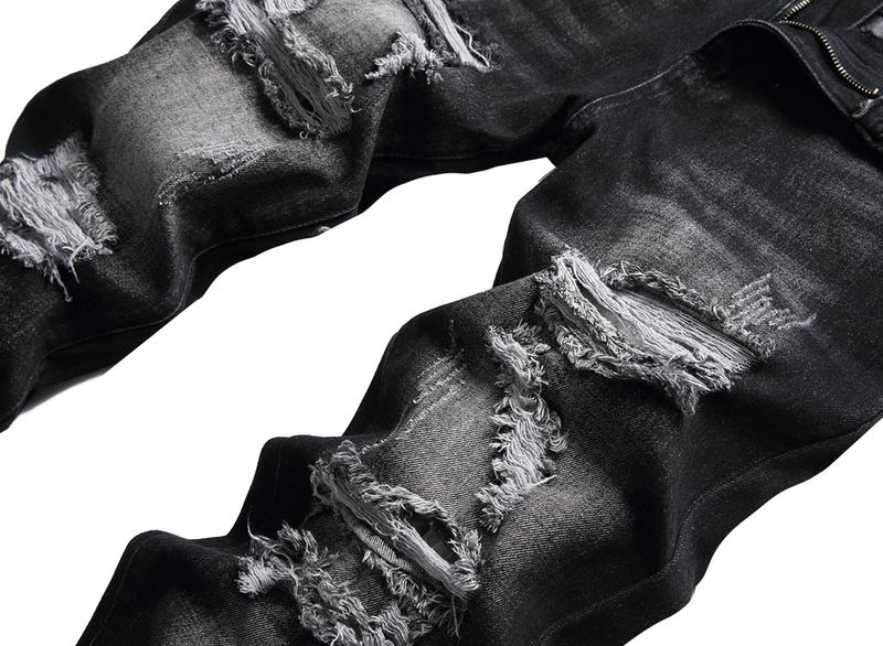 MXCVYCC Men's Black Ripped Jeans Slim fit Jeans For Men Distressed Straight Leg Men Jeans Regular fit Fashion jeans Designer Denim Pants Fathersdaygift thanksgiving outfits birthday outfits jeans for men