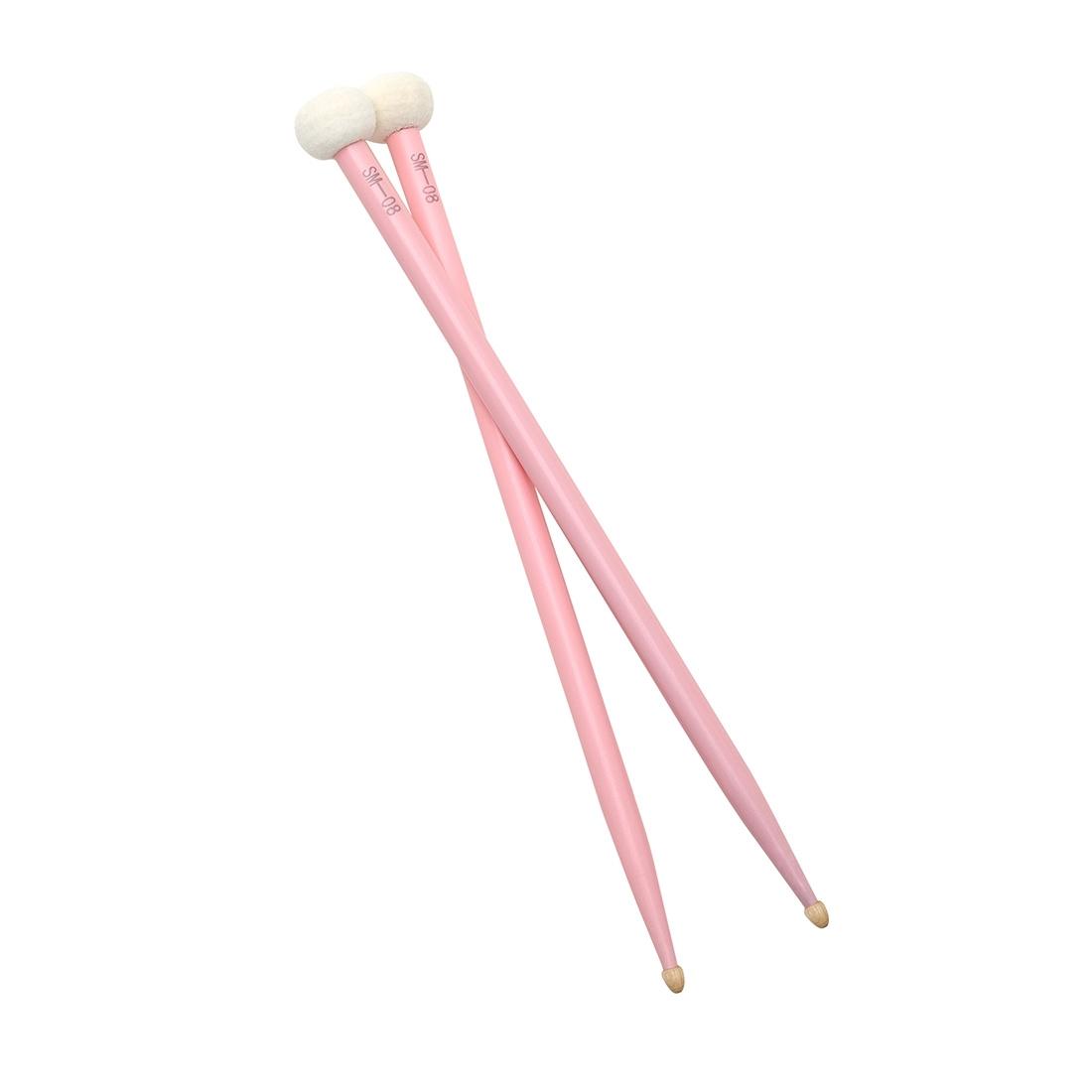 Irin Sm-08 Dual-Sided Drumsticks, Real Maple Wood Percussion Sticks, Felt Tip & Wooden Design, Suitable for Snare Drums, Drum Kits, Cymbals