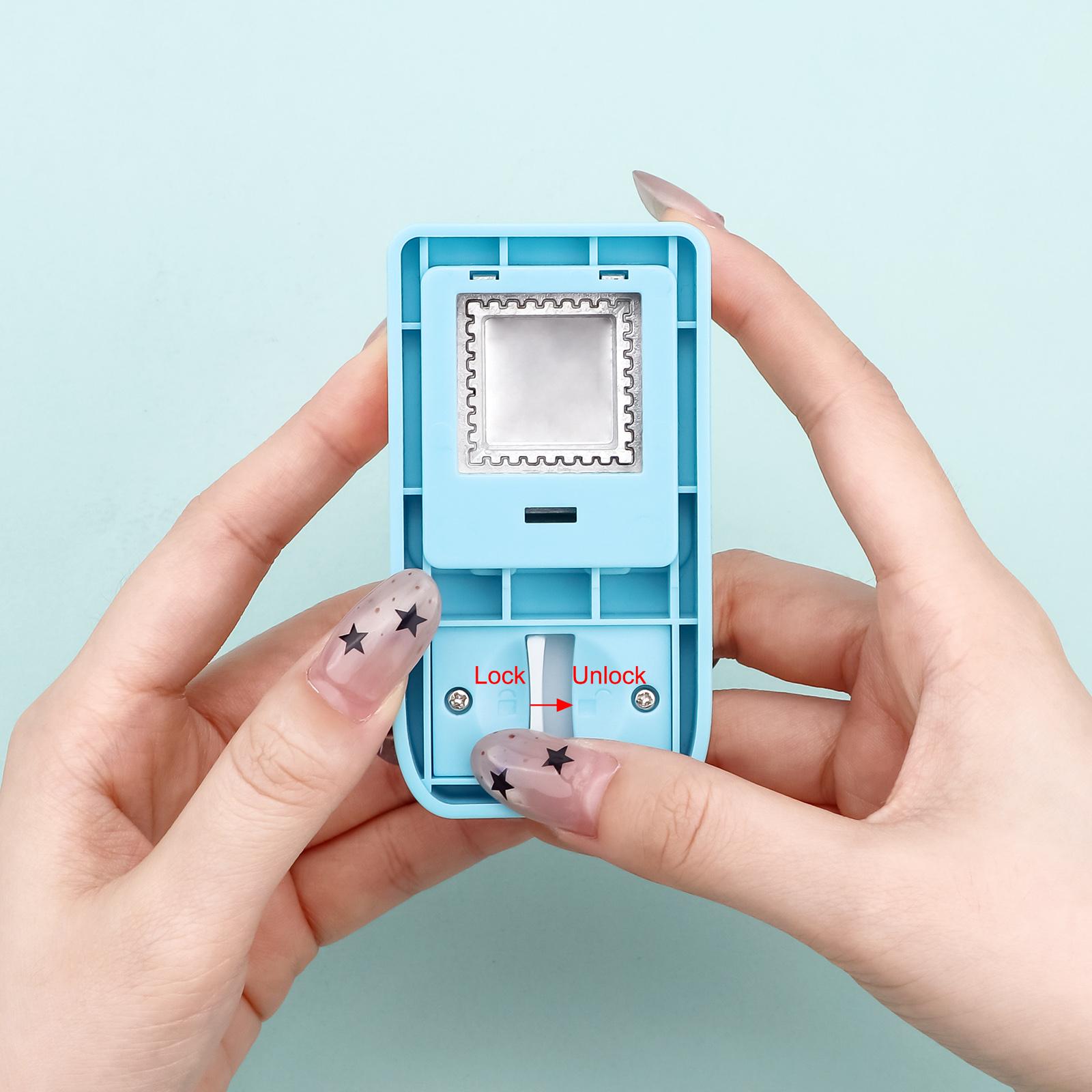 1 Inch Square Postage Stamp Punch – Lever Action Craft Punch for Paper Crafting, Scrapbooking, Card Making – Punches 1x1 Inch Square Postage Stamp Shape – Sleek Design with Locking Mechanism for Easy Storage