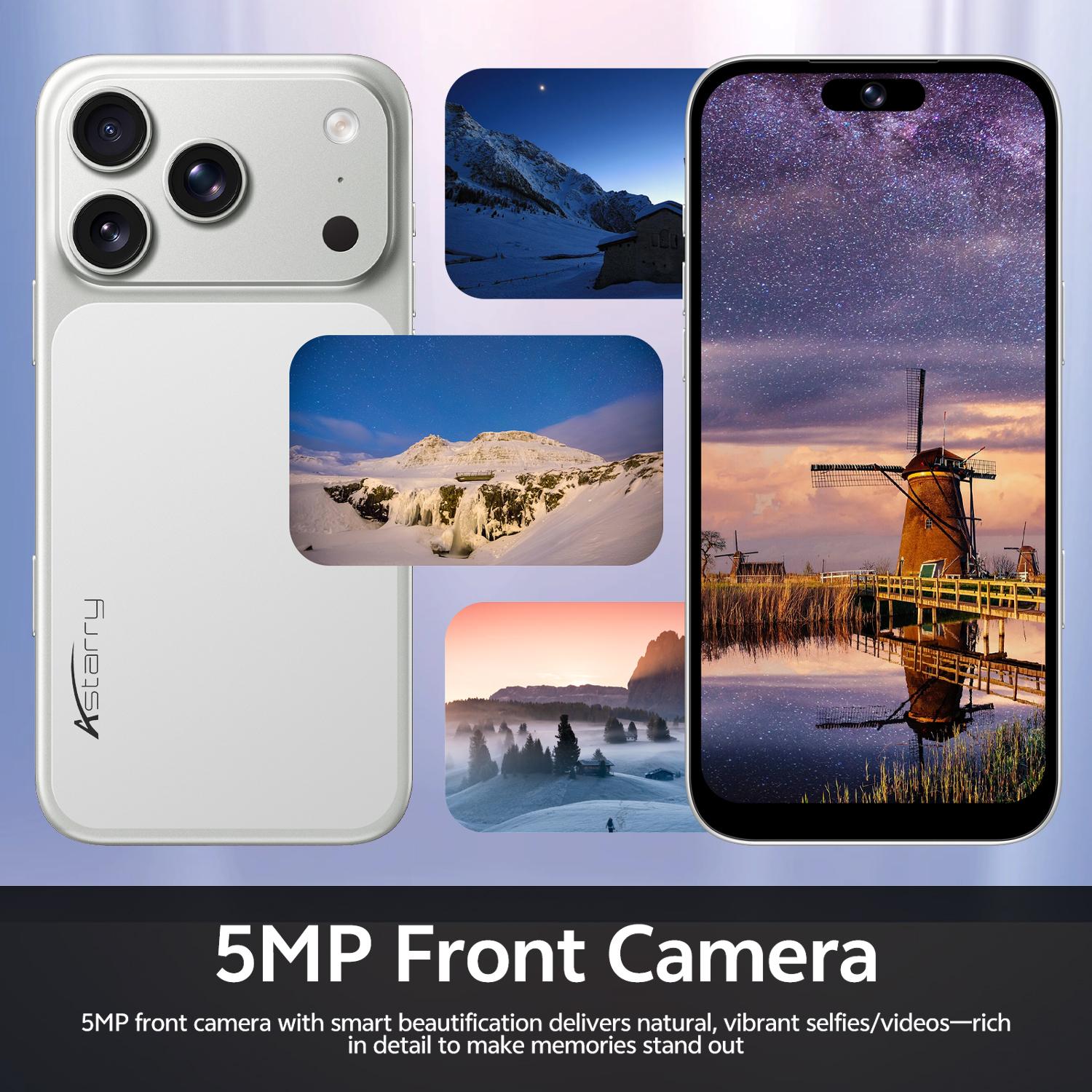 Astarry-17 Pro Max Smartphone, Android Mobile Phones, 6.75-Inch Screen, 3GB RAM + 32GB ROM, Android 12, 4100mAh Battery, 5MP Front Camera, 13MP Rear Camera