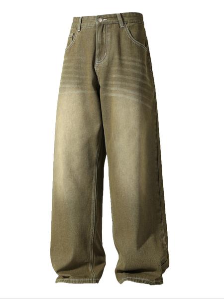 Men's Ombre Print Denim Shorts, Loose Casual Comfy Short Jeans for Summer, Men's Bottoms for Summer