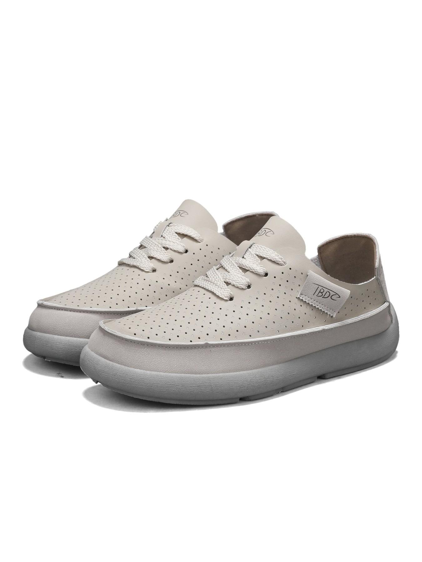 Breathable Two-Way Design Shoes, Soft Sole Slip-On Lazy Person Shoes, Versatile Commuter Shoes, Hole-Punched Casual Footwear
