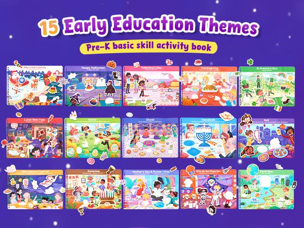 JoyCat Preschool Busy Books Language Toys, Montessori Busy Board, Educational Learning Flash Cards, Sensory Toys, Creative Learning & Fun Activities