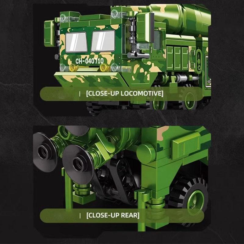 432pcs Dongfeng-21 Missile Armored Vehicle Model Kit, Military Building Blocks Toy, Educational Assembly Set for Boys, Perfect Gift for Halloween & Christmas