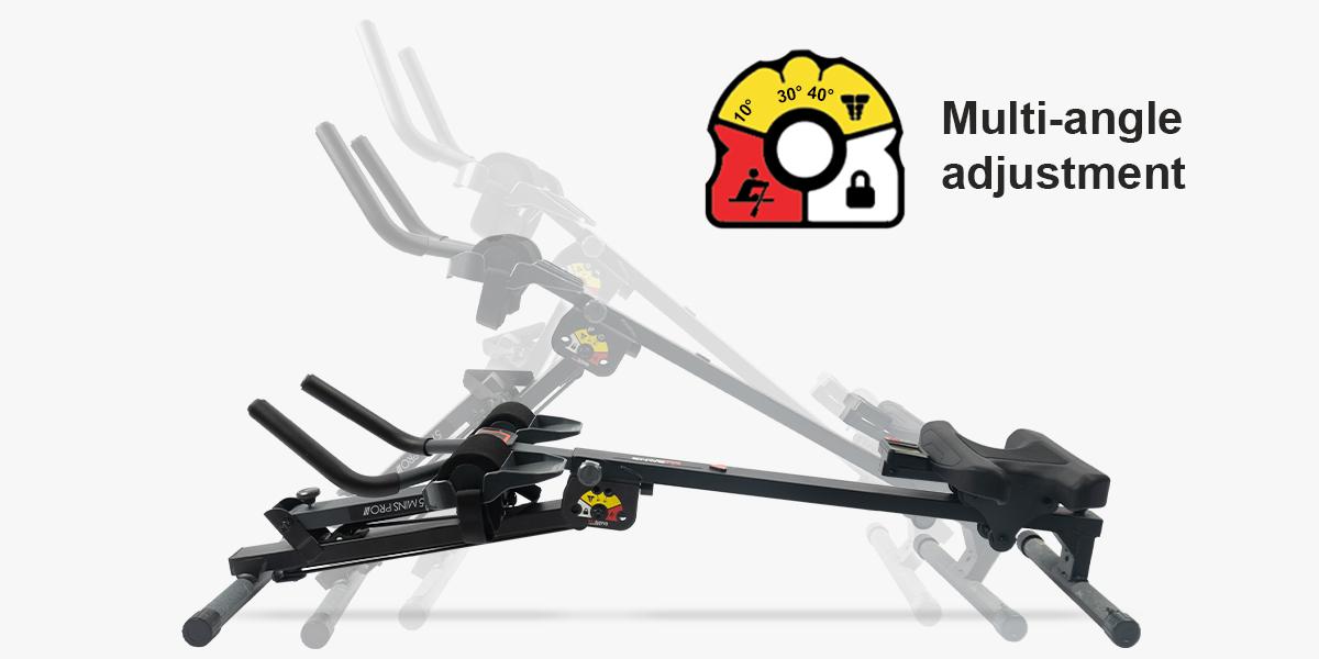 【Upgraded Version】TOUSAINS 3-in-1 Ab Machine Rowing Machine & Ab Crunch Trainer with Weighted Cable Tower Foldable Home Gym Adjustable Height Resistance Levels LCD Display Abdominal Training Equipment